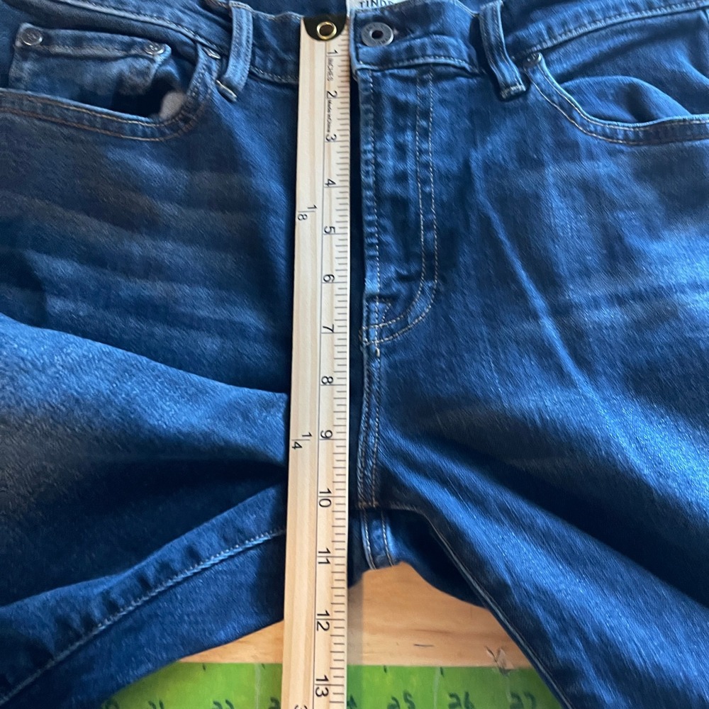 Flint and Tinder Mens 30x32 (Actual 30) Straight Fit Dark Wash Denim Blue‎ Jeans - Picture 7 of 11